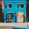 Blue House Burano Diamond Painting