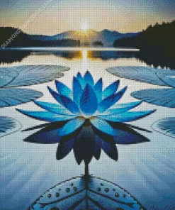 Blue Lotus Diamond Painting