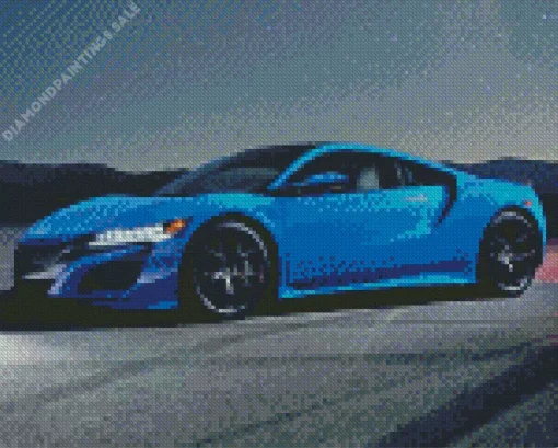 Blue Acura NSX Car Diamond Painting