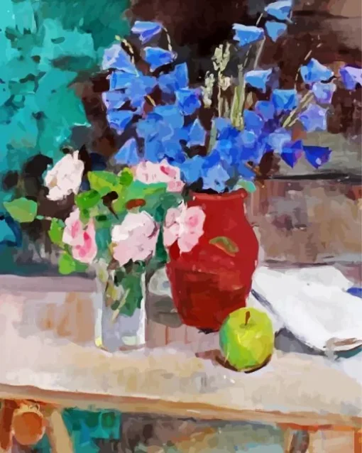 Bluebell Vase Still Life Diamond Painting