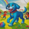 Cartoon Blue Puppy Diamond Painting