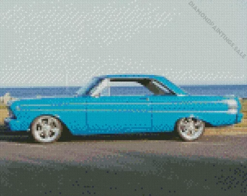 Classic Blue Ford Falcon Diamond Painting