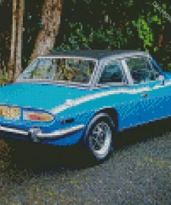 Classic Blue Triumph Stag Diamond Painting