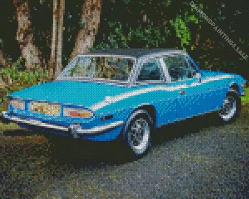 Classic Blue Triumph Stag Diamond Painting