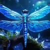 Crystal Blue Dragonfly Diamond Painting