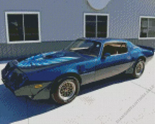 Dark Blue 1979 Firebird Car Diamond Painting