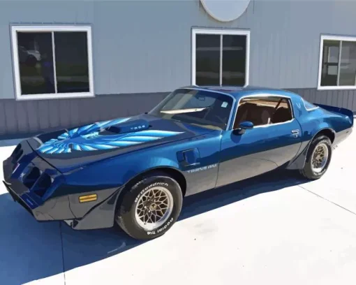 Dark Blue 1979 Firebird Car Diamond Painting