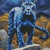 Dark Blue Jaguar Diamond Painting