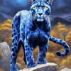 Dark Blue Jaguar Diamond Painting