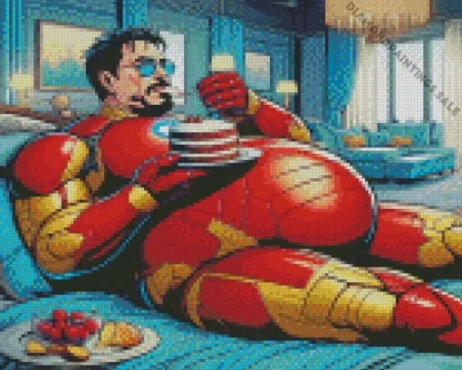Fat Iron Man Diamond Painting