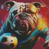 Pitbull And Football Diamond Painting