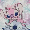 Disney Blue And Pink Stitch Diamond Painting