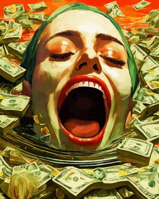 Drowning in Greed Diamond Painting