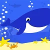 Easy Blue Whale Diamond Painting