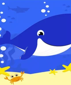Easy Blue Whale Diamond Painting