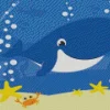 Easy Blue Whale Diamond Painting