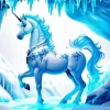 Fantasy Blue And White Unicorn Diamond Painting