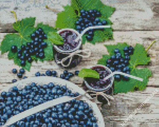 Fresh Blueberries Diamond Painting
