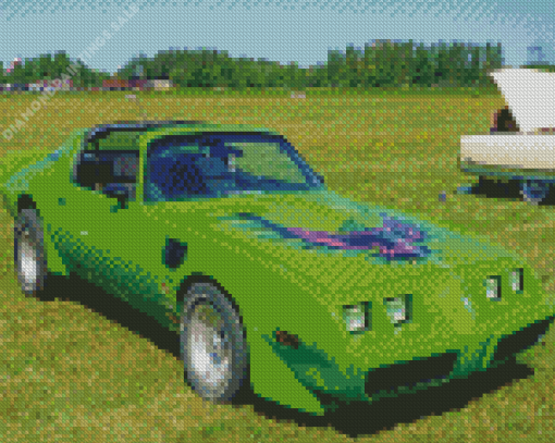 Green Pontiac Trans Am Diamond Painting