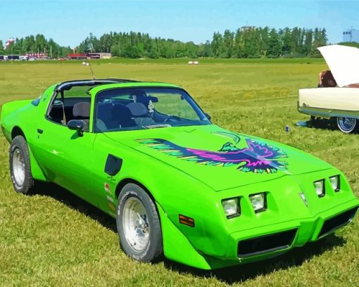 Green Pontiac Trans Am Diamond Painting