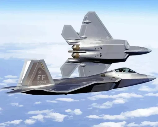 Lockheed Martin F22 Diamond Painting