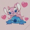 Lovely Blue And Pink Stitch Diamond Painting