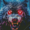 Mad Black Wolf Evil Diamond Painting