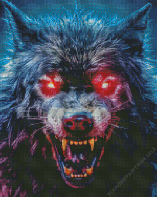 Mad Black Wolf Evil Diamond Painting