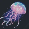 Neon Blue And Pink Jellyfish Diamond Painting