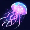 Neon Blue And Pink Jellyfish Diamond Painting