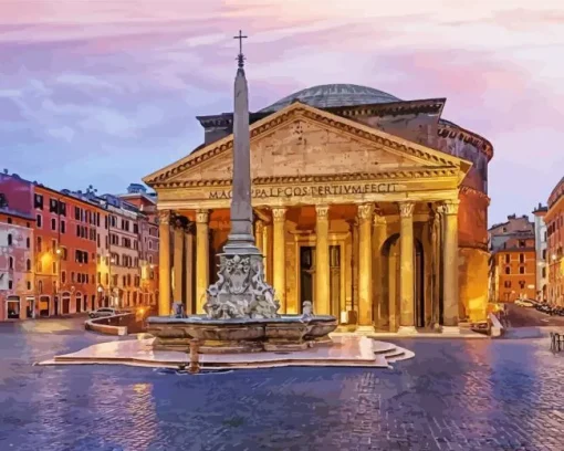 Pantheon Rome Diamond Painting
