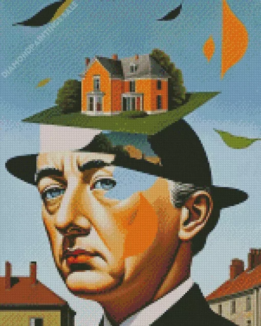 René Magritte Surrealism Art Diamond Painting