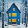 Snow Blue House Diamond Painting