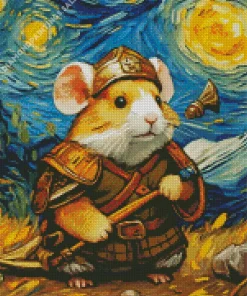 Viking Warrior Hamster Diamond Painting