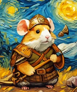 Viking Warrior Hamster Diamond Painting