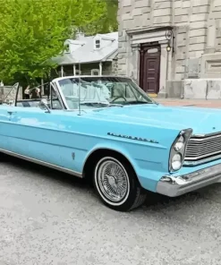 Vintage Blue Ford 500 Diamond Painting