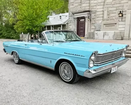 Vintage Blue Ford 500 Diamond Painting