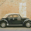 White Black Volkswagen Beetle Convertible Diamond Painting