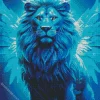 Winged Blue Lion Diamond Painting