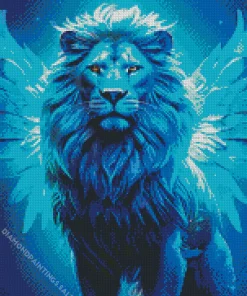 Winged Blue Lion Diamond Painting
