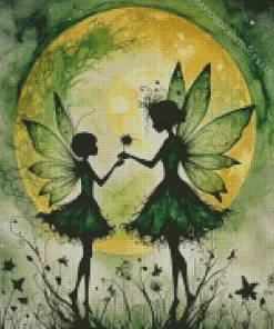 Aesthetic Fairy Silhouette Diamond Painting