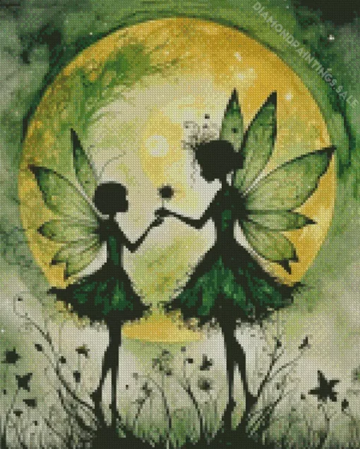 Aesthetic Fairy Silhouette Diamond Painting