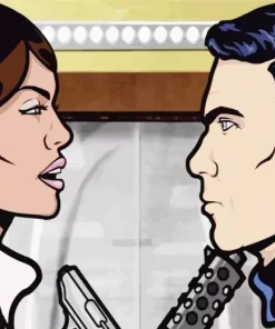 Archer And Lana Diamond Painting