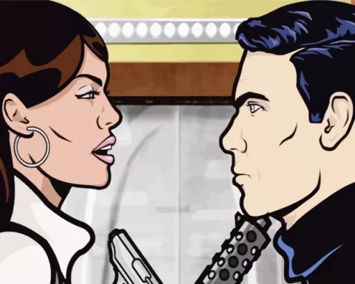 Archer And Lana Diamond Painting