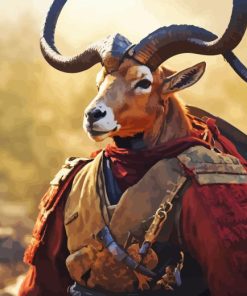 Armored Goat Diamond Painting