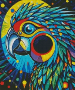 Artistic Geometric Parrot Art Diamond Painting