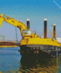 Barge Ship Diamond Painting