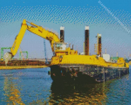 Barge Ship Diamond Painting