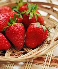 Basket Of Strawberries Diamond Painting
