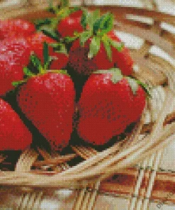 Basket Of Strawberries Diamond Painting
